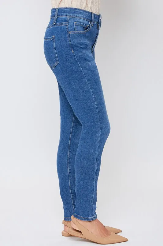 Jeans talle alto con cintura ajustable Royalty