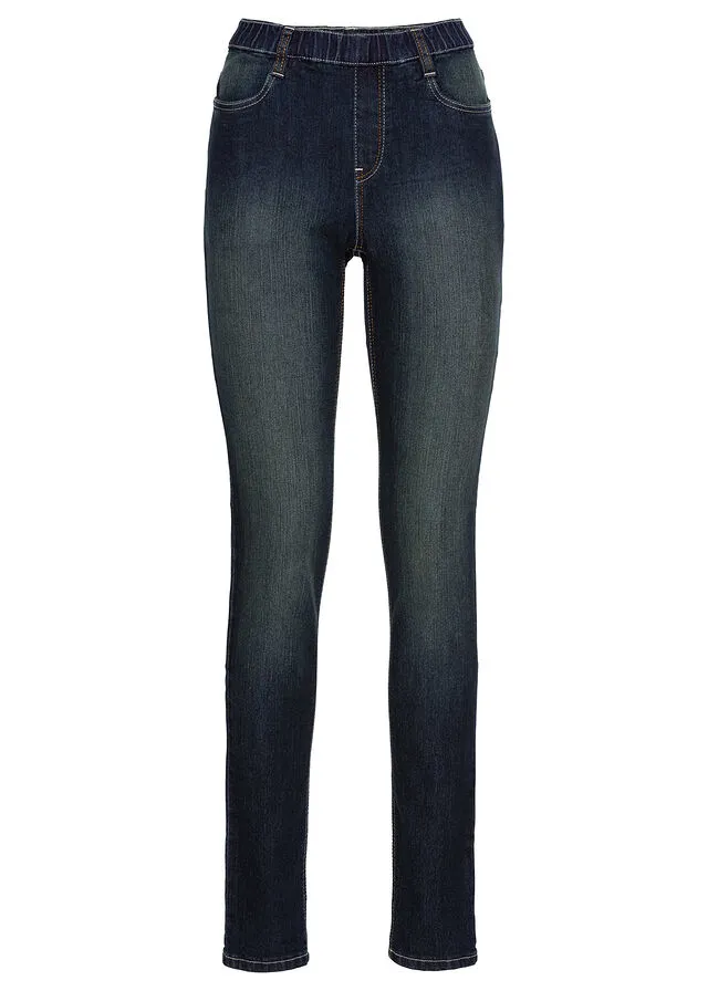 Jeggings efecto lavado denim efecto sucio