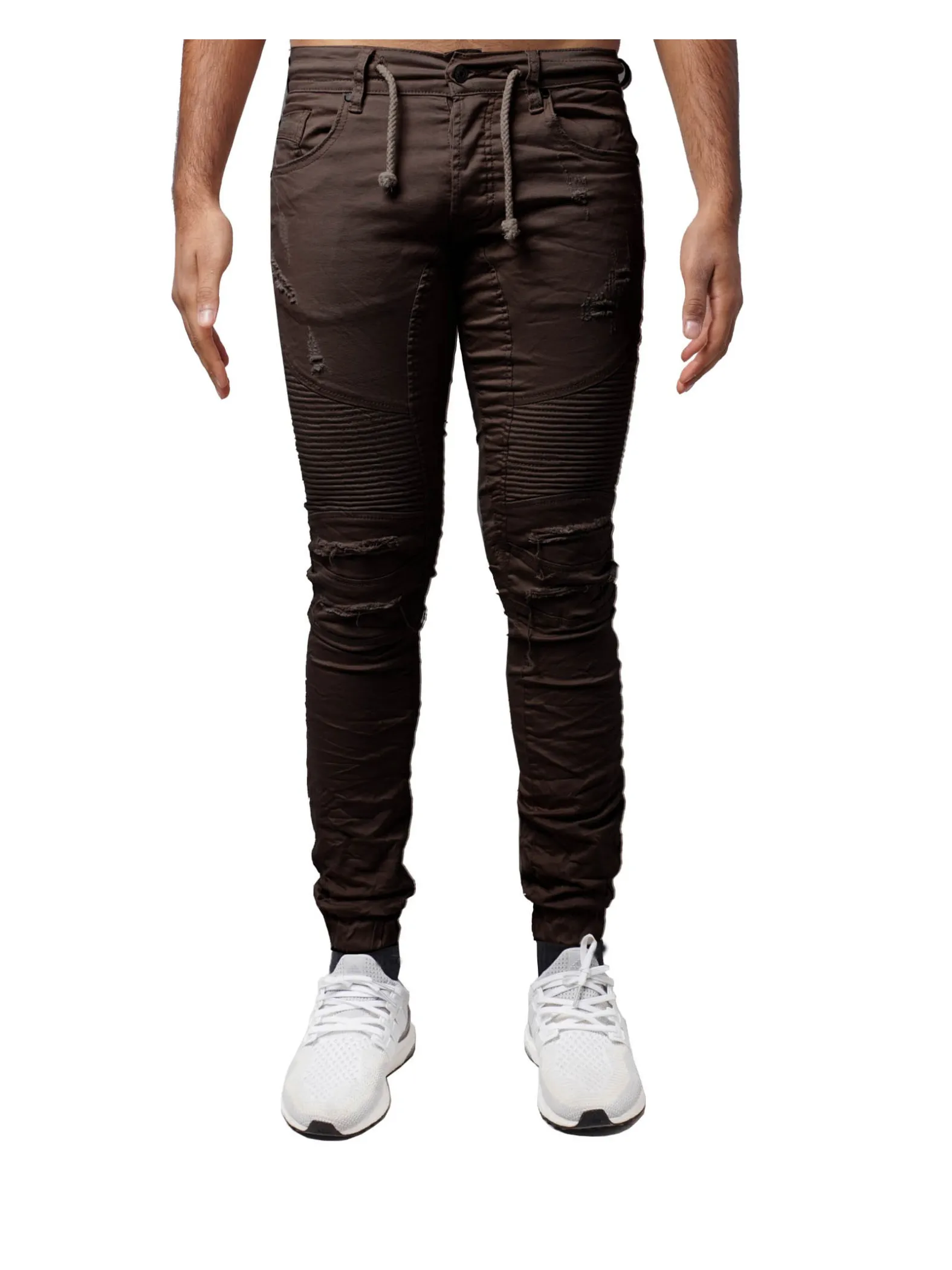 Jogg Jeans slim efecto motero