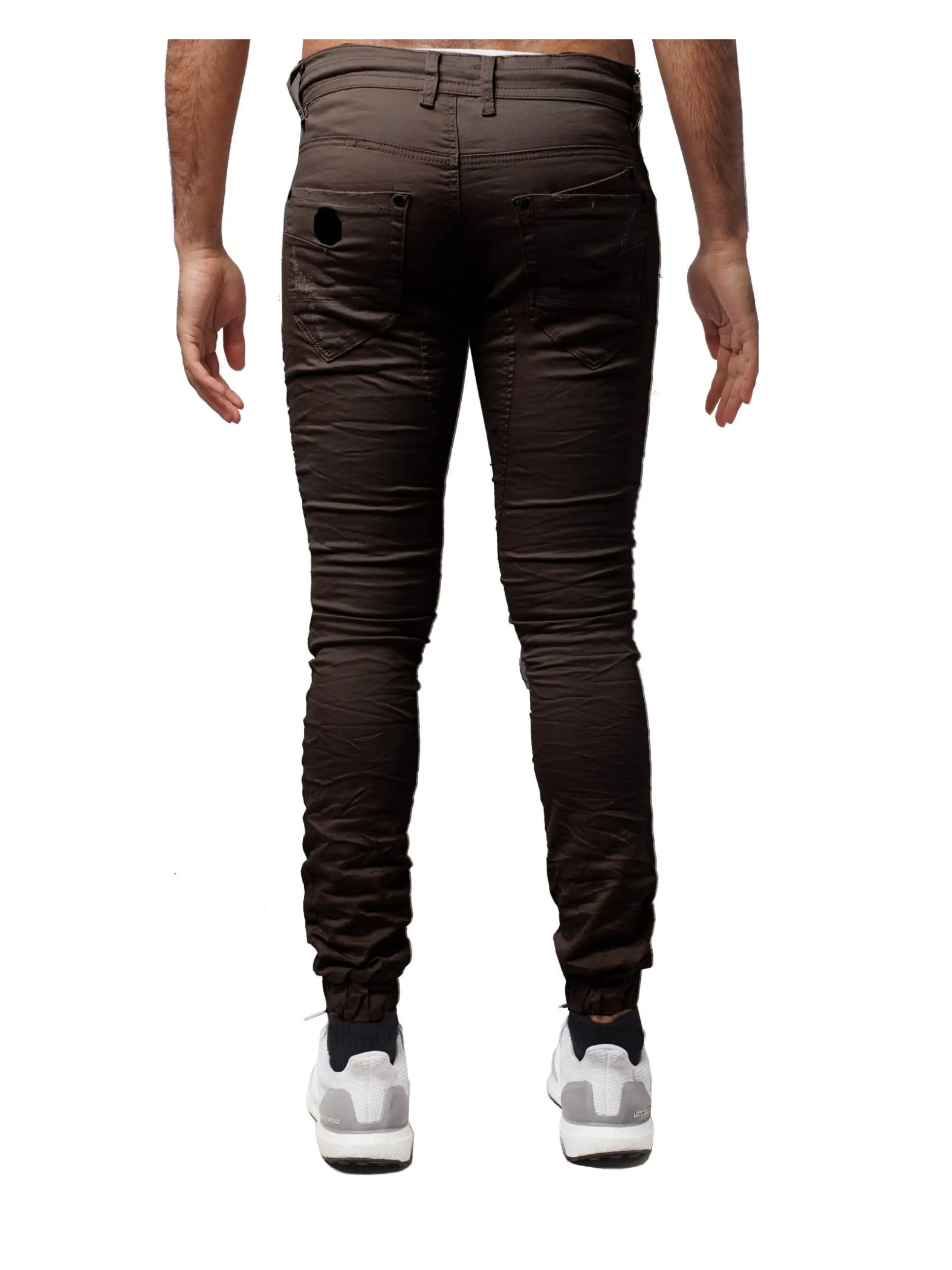 Jogg Jeans slim efecto motero