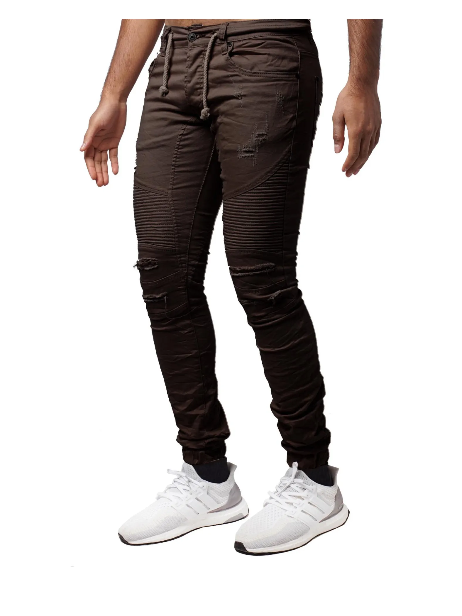 Jogg Jeans slim efecto motero