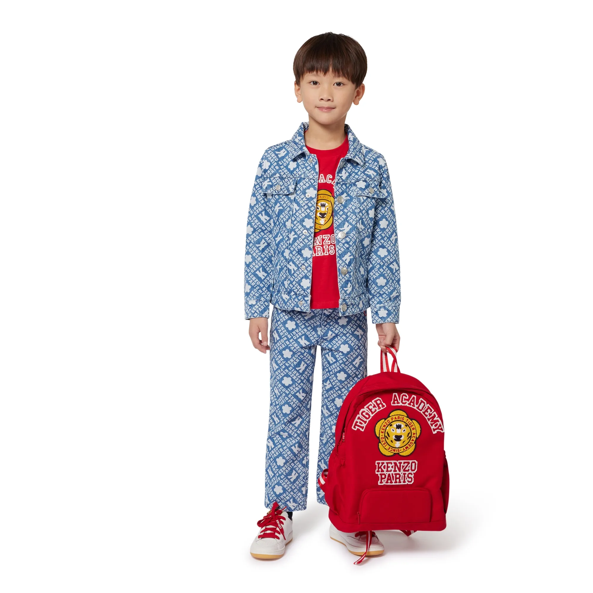 KENZO KIDS Mochila con tigre bordado