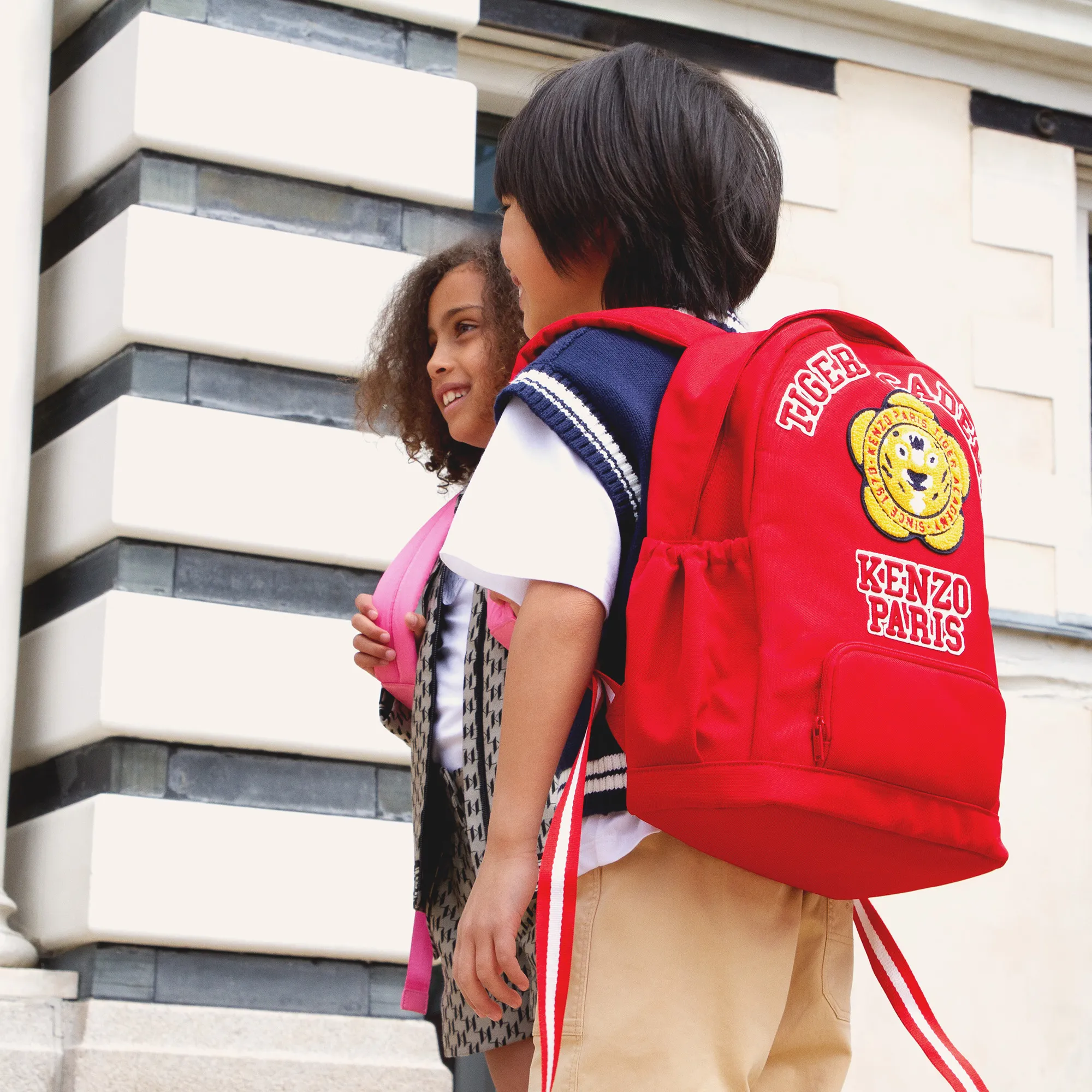 KENZO KIDS Mochila con tigre bordado