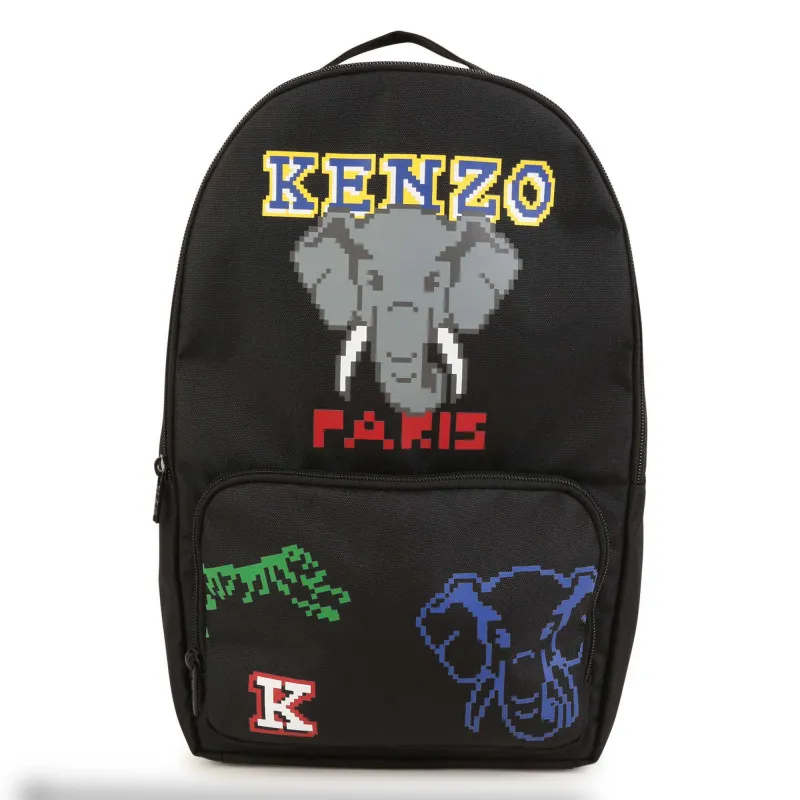 KENZO KIDS Mochila de lona serigrafiada