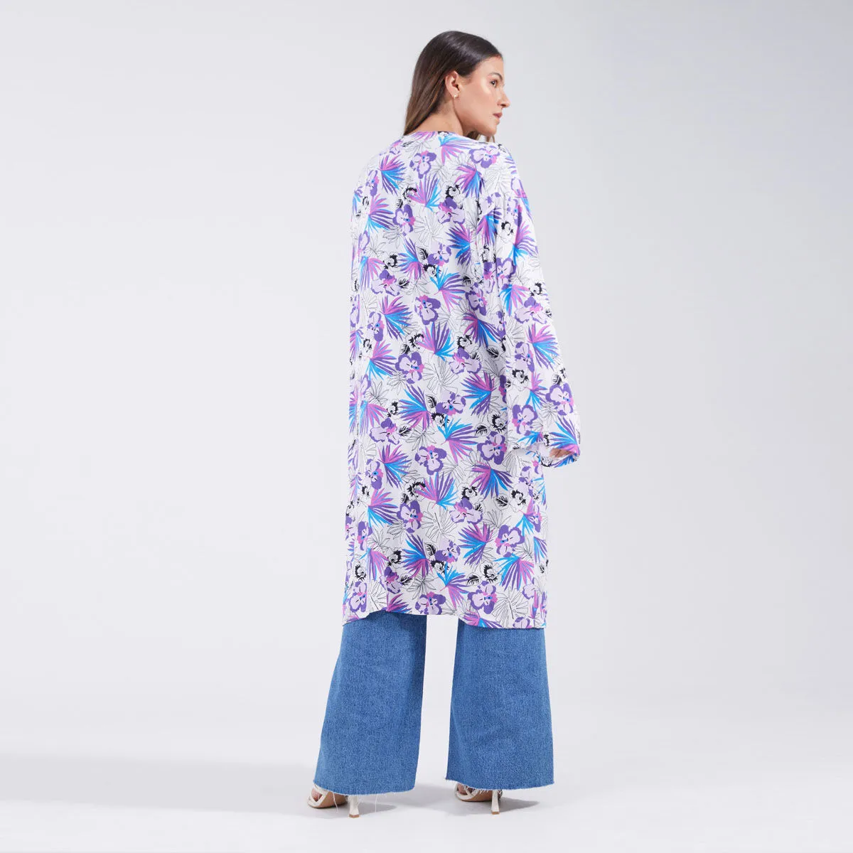 Kimono Abierto Estampado Floral