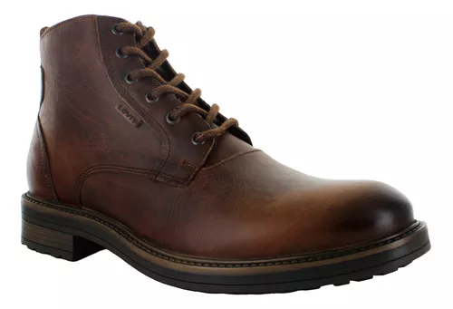 Levis Bota Casual Vestir Elegante Piel Cafe Hombre 85204