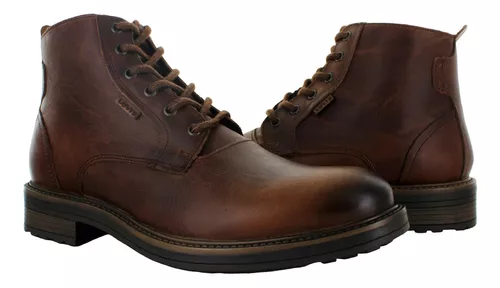 Levis Bota Casual Vestir Elegante Piel Cafe Hombre 85204