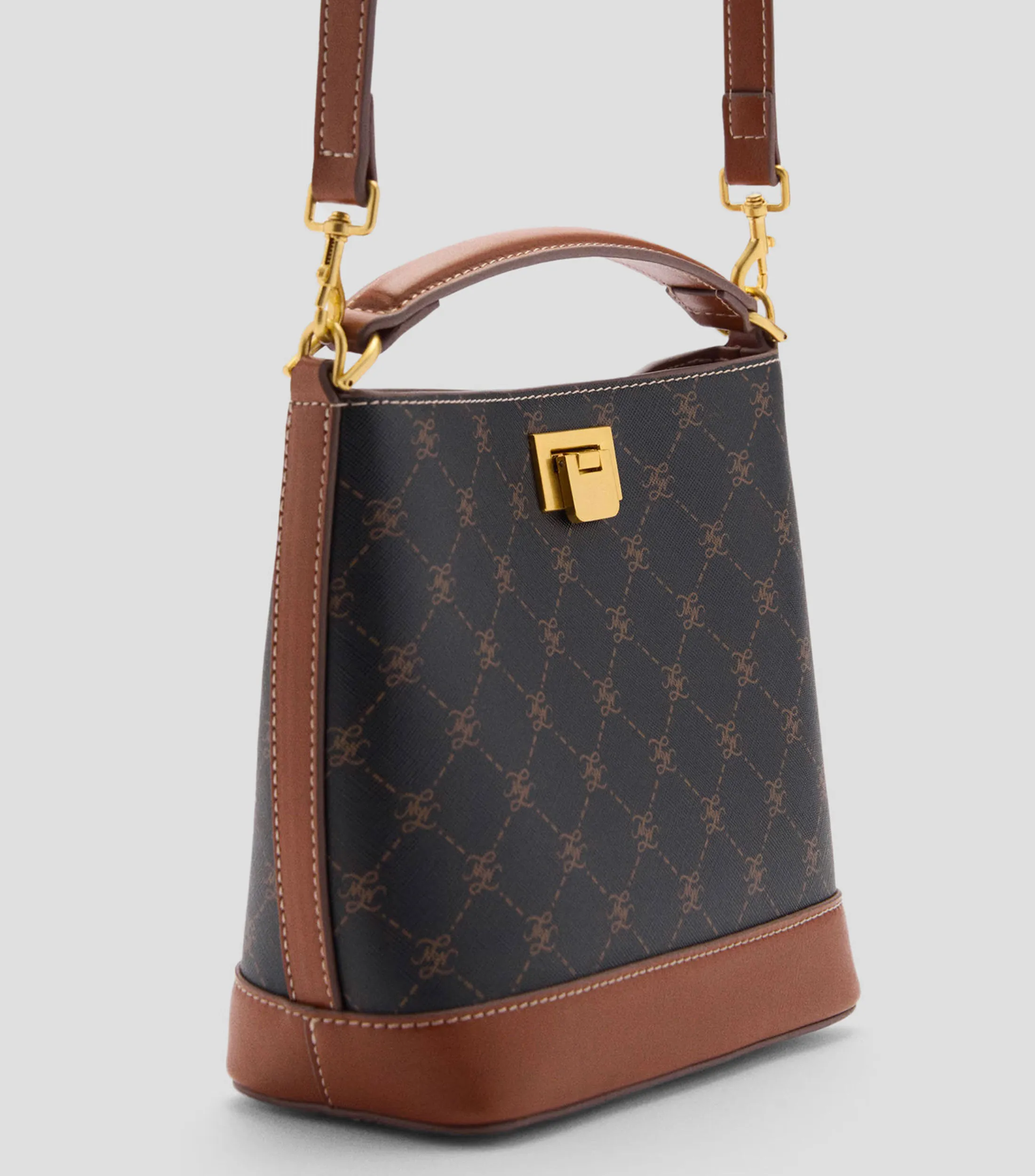 Mango Bolsa Tote Mini monogram Mujer