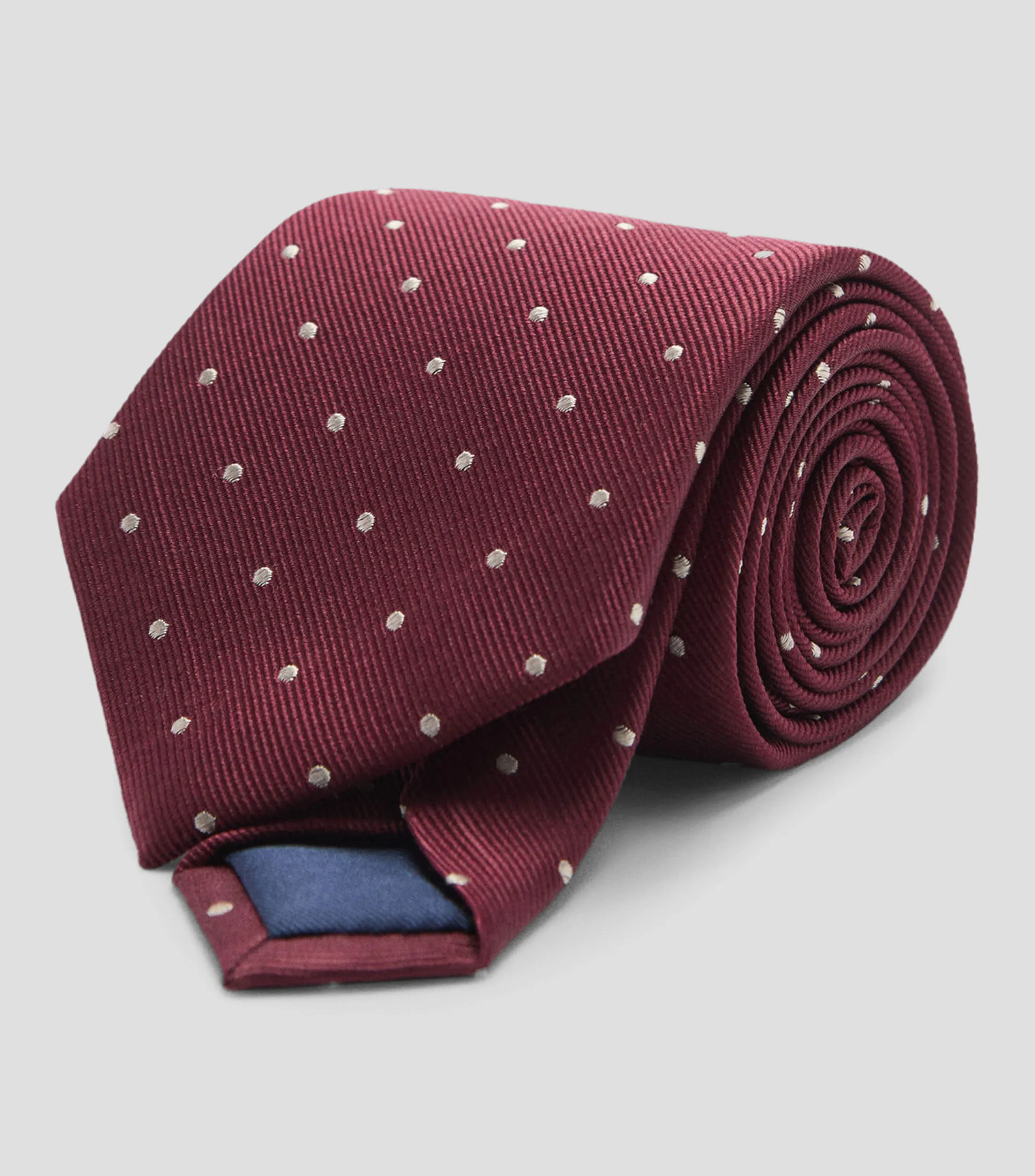 Mango Corbata ancha de seda polkadots