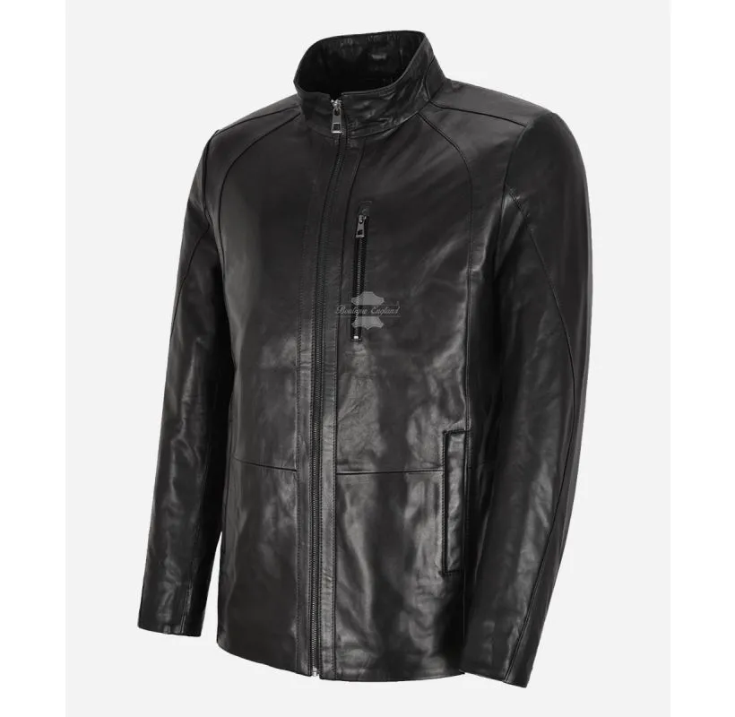 Mission Black Veg Tanned Leather Jacket Black Soft Lambskin Jacket