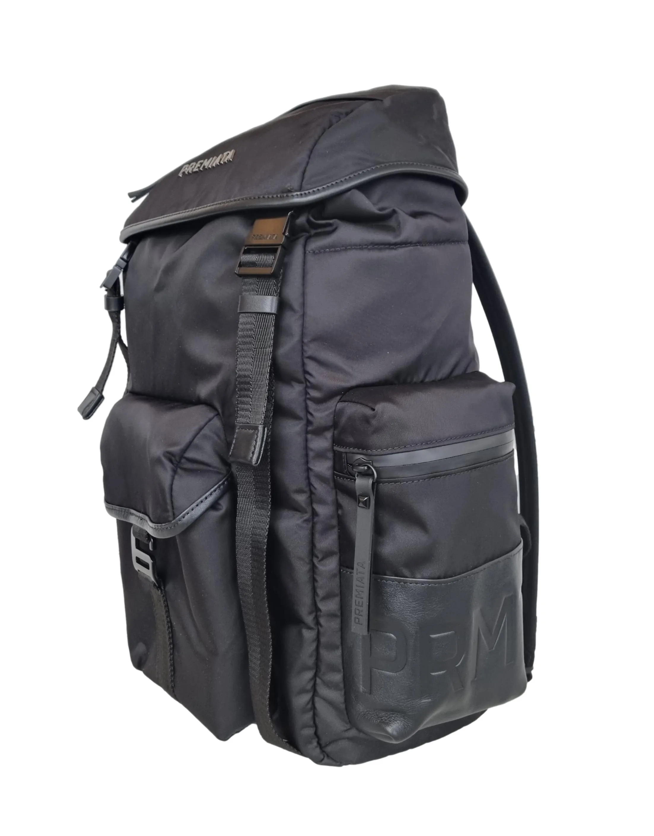 Mochila unisex PREMITA en tejido booker multibolsillos negro