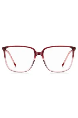 Montura para gafas graduadas en rosa degradado y burdeos