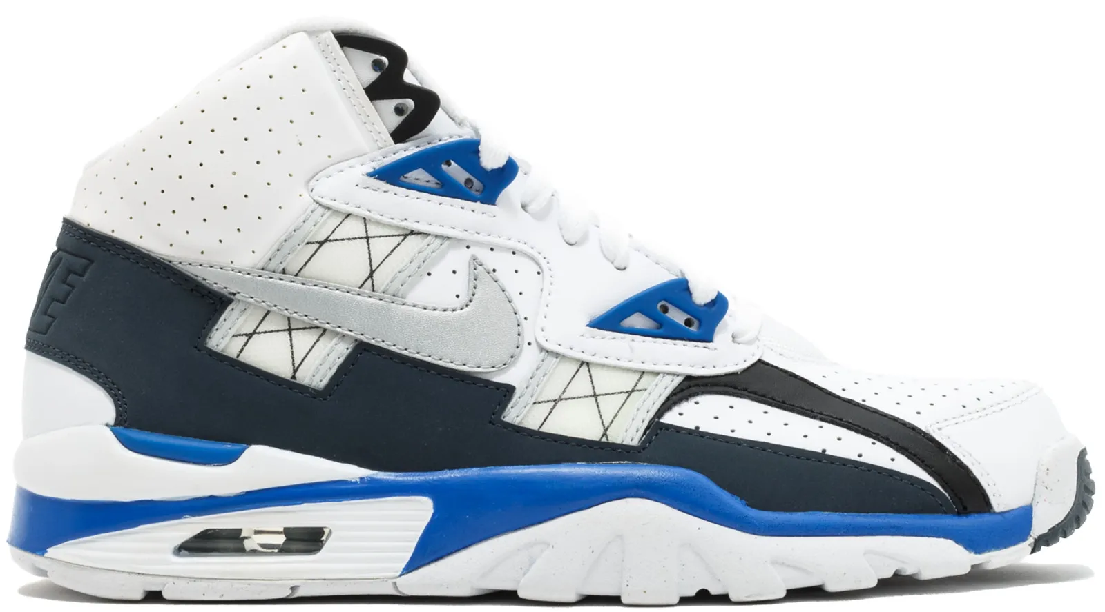 Nike Air Trainer SC High "White Metallic Platinum Hyper Cobalt"