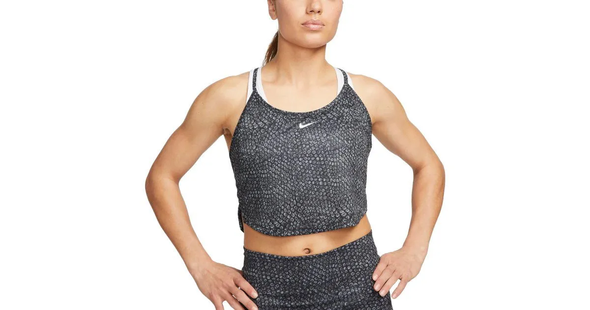 Nike Dri-FIT One Printed Crop Tank Top