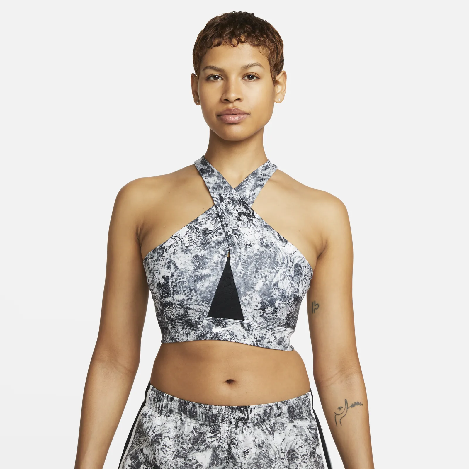 Nike Swoosh Wrap -Support 1-Piece Pad Printed Sports Bra