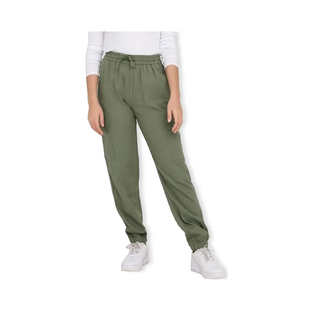 Noos Caro Pull Up Trousers - Oil Green