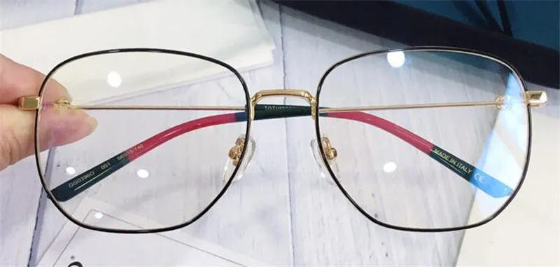 Nuevo diseñador de moda Gafas graduadas ópticas 0396 marco cuadrado estilo popular de alta calidad que vende lentes transparente