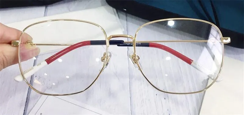 Nuevo diseñador de moda Gafas graduadas ópticas 0396 marco cuadrado estilo popular de alta calidad que vende lentes transparente