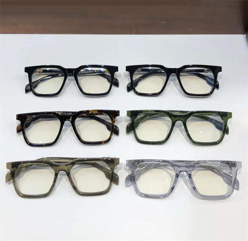 Nuevo diseño de moda, gafas ópticas cuadradas retro, montura de tablón de acetato 8266, gafas transparentes de forma versátil de