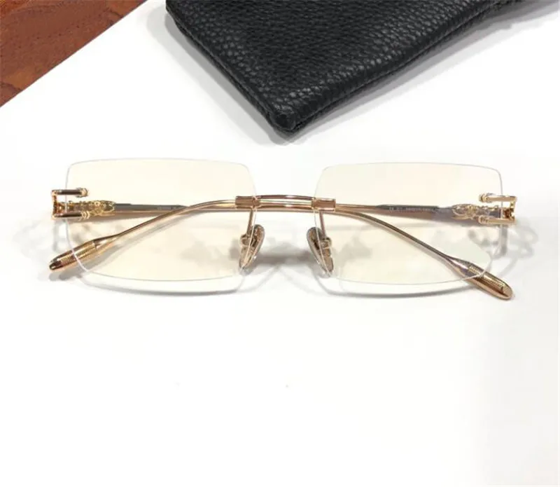 Nuevo diseño de moda montura sin montura gafas ópticas LORDIE lente cuadrada estilo vintage simple con caja puede hacer lentes r