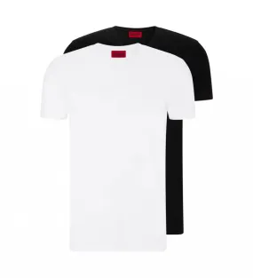 Pack 2 Camisetas Cuello Pico blanco, negro