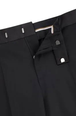 Pantalones de esmoquin slim fit en lana elástica