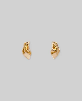 Pendientes dorados hoja mujer