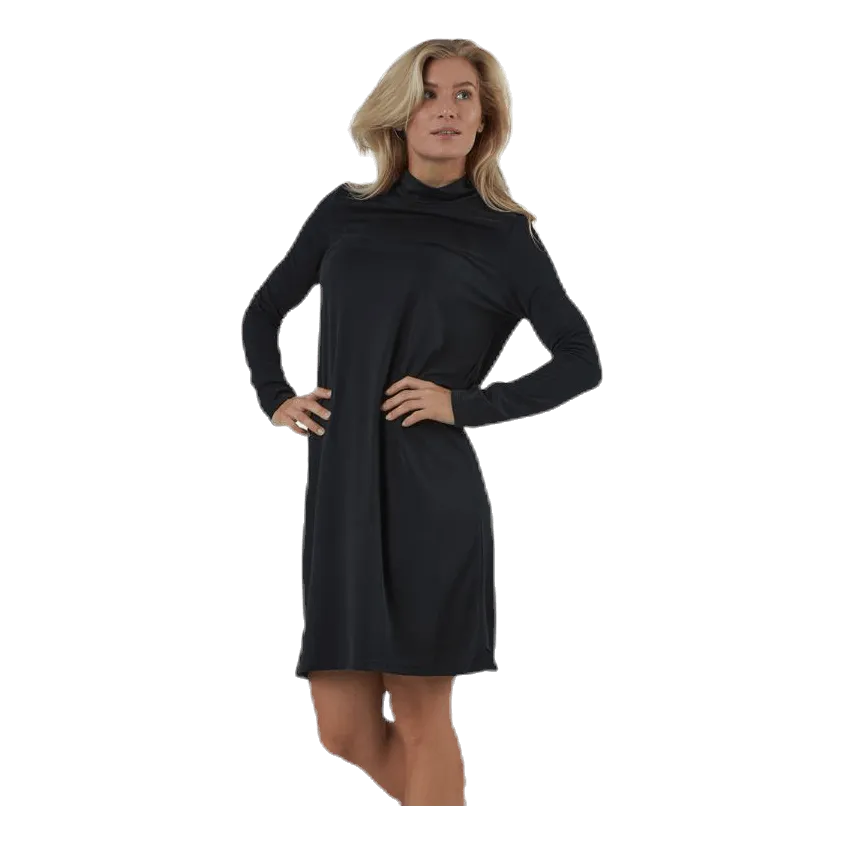 Pieces Bamala T-Neck Ls Dress Black