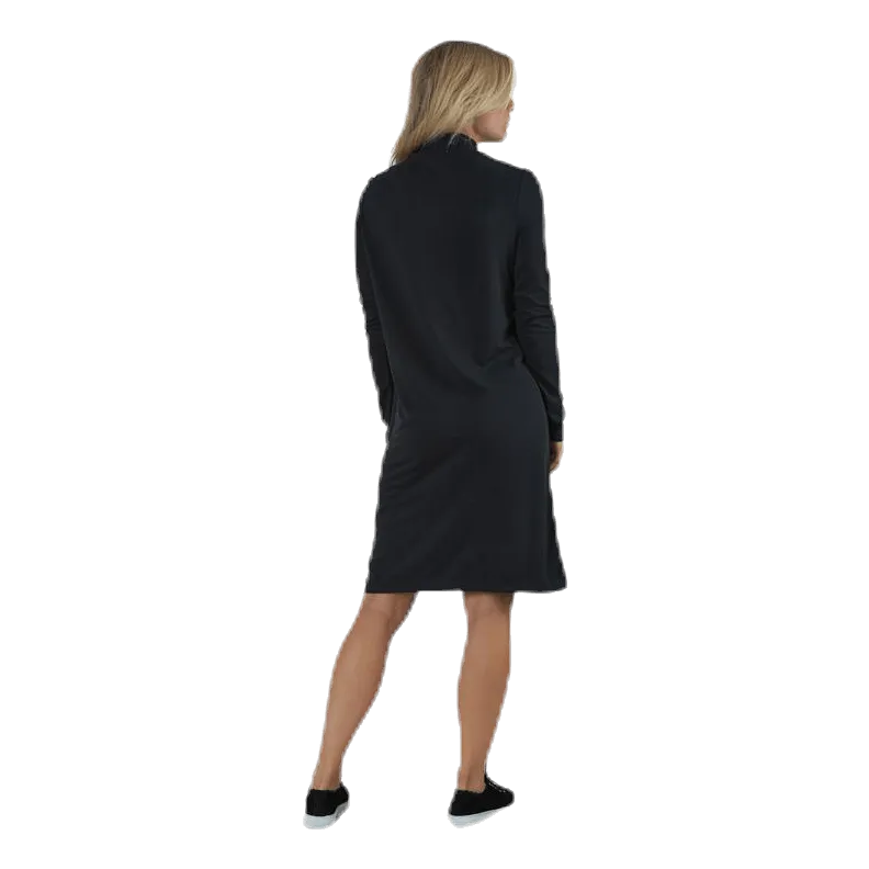 Pieces Bamala T-Neck Ls Dress Black