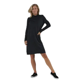 Pieces Bamala T-Neck Ls Dress Black