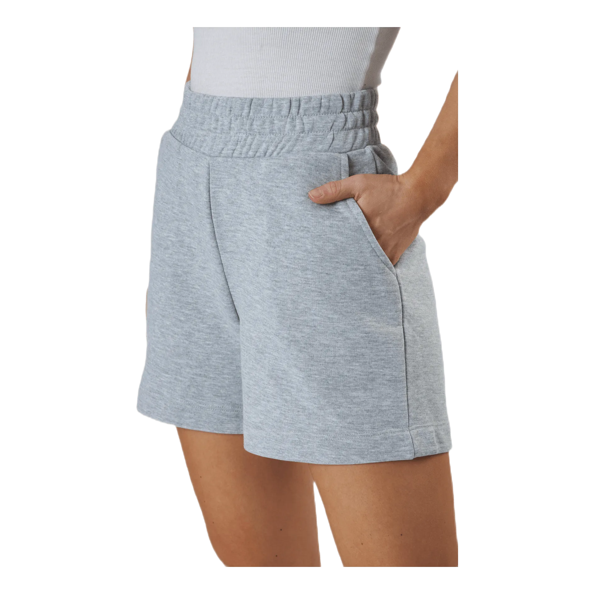 Pieces Liola Hw Sweat Shorts Lounge Grey