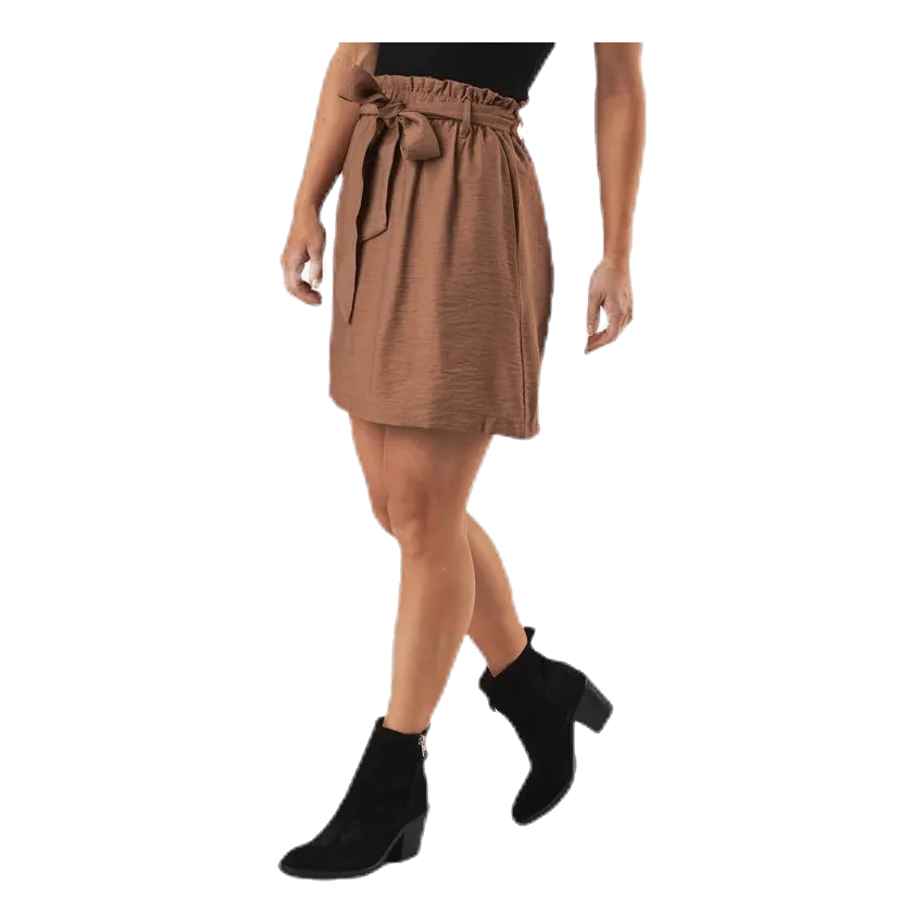 Pieces Ykke Hw Skirt Brown