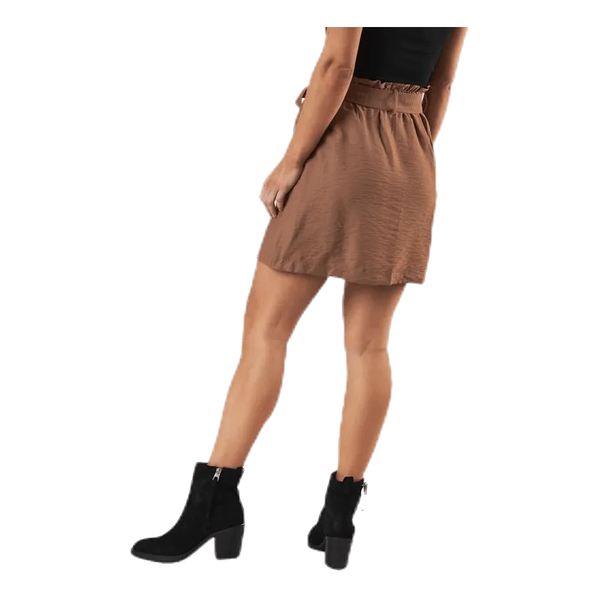 Pieces Ykke Hw Skirt Brown