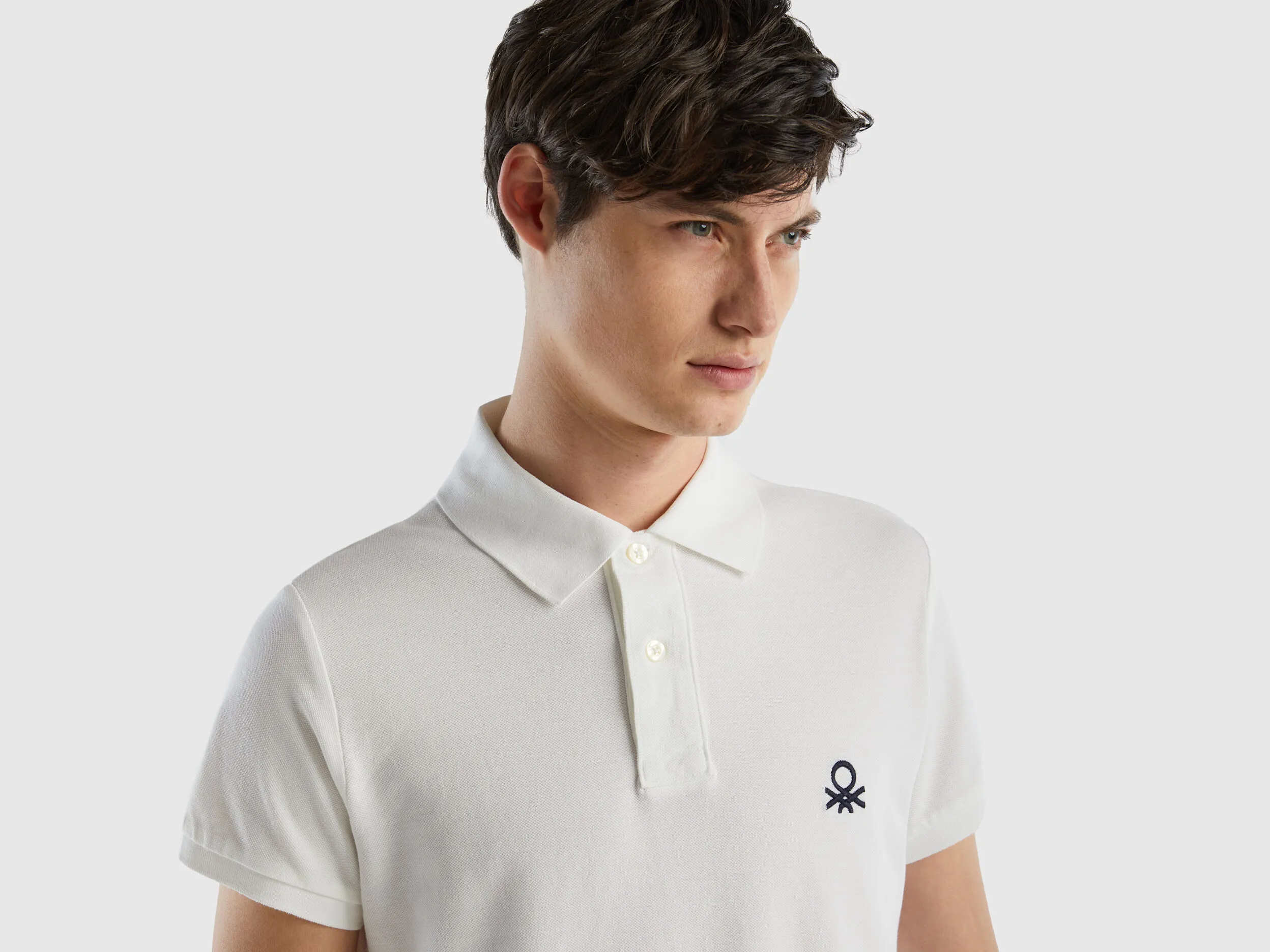 Polo blanco slim fit