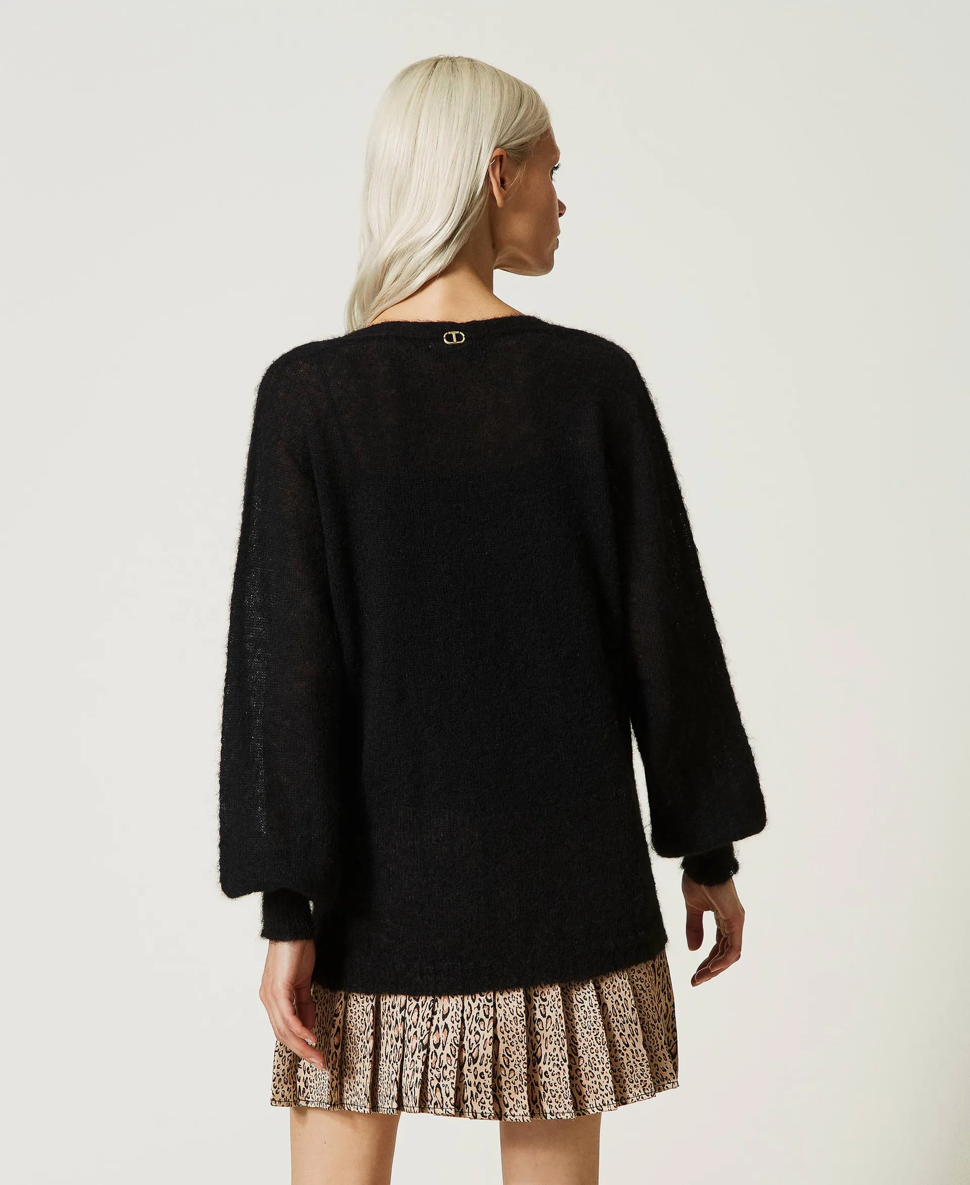 Pull en alpaga et mohair avec robe