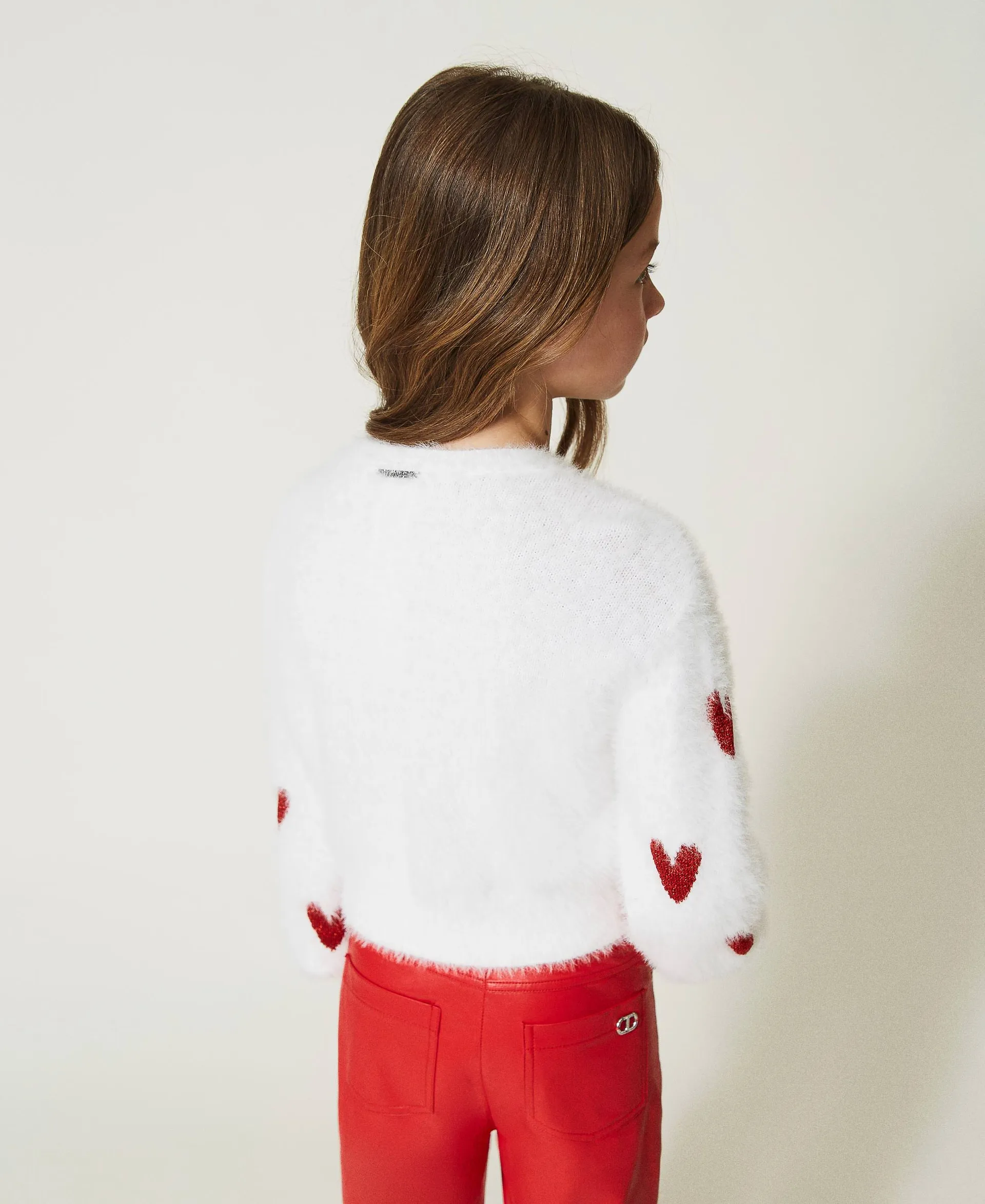 Pull jacquard avec cœurs