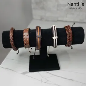 Pulseras para hombres o Mujeres Set BR0035-5 Leather Bracelets for Men or Women 5 Pieces Set