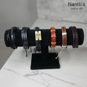 Pulseras para hombres o Mujeres Set BR0046-6 Leather Bracelets for Men or Women 6 Pieces Set