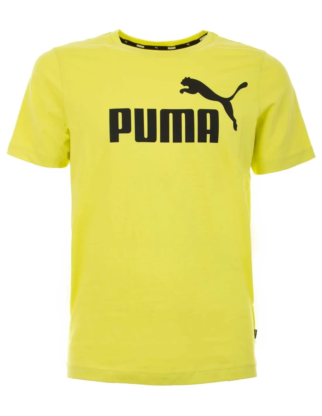 PUMA - Camiseta verde lima Essentials Logo 586667 66 Hombre