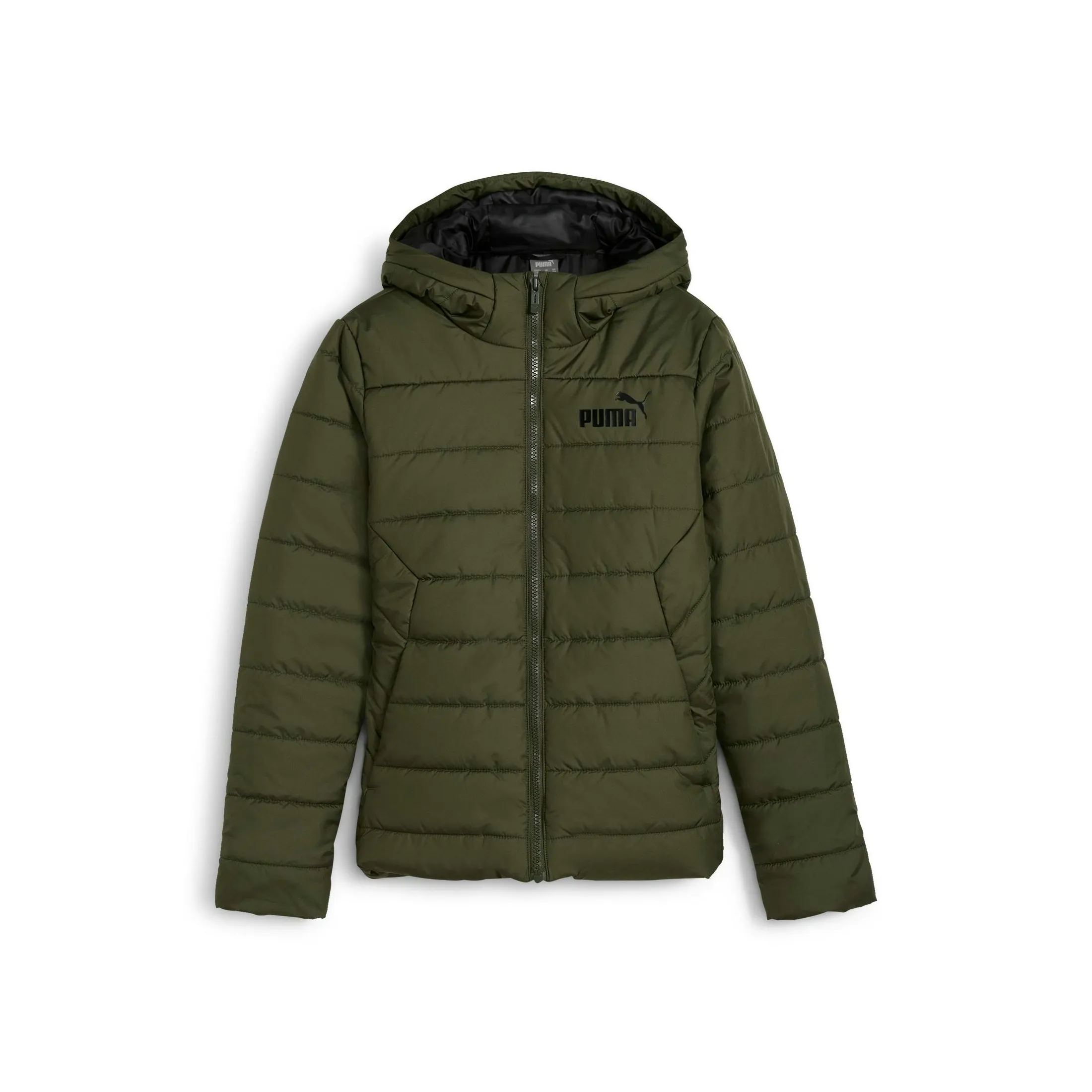 Puma Ess Hooded Padded Jacket Dark Olive