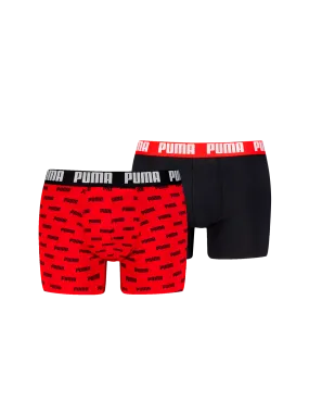 PUMA - Pack 2 Boxers rojo y negro Comfort Stretch 701226391 004 Hombre