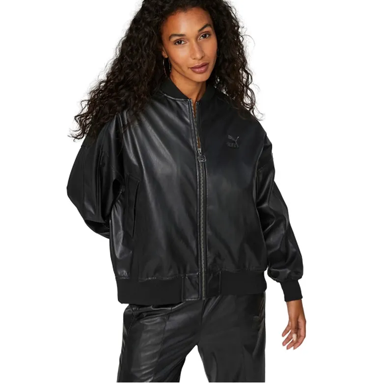 Puma T7 Oversized Faux Leather Bomber