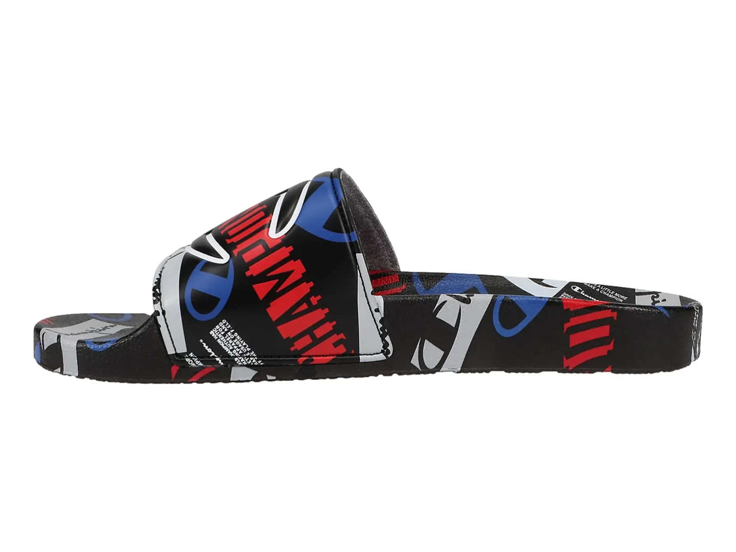 Sandalias Champion Logo Negro Para Hombre