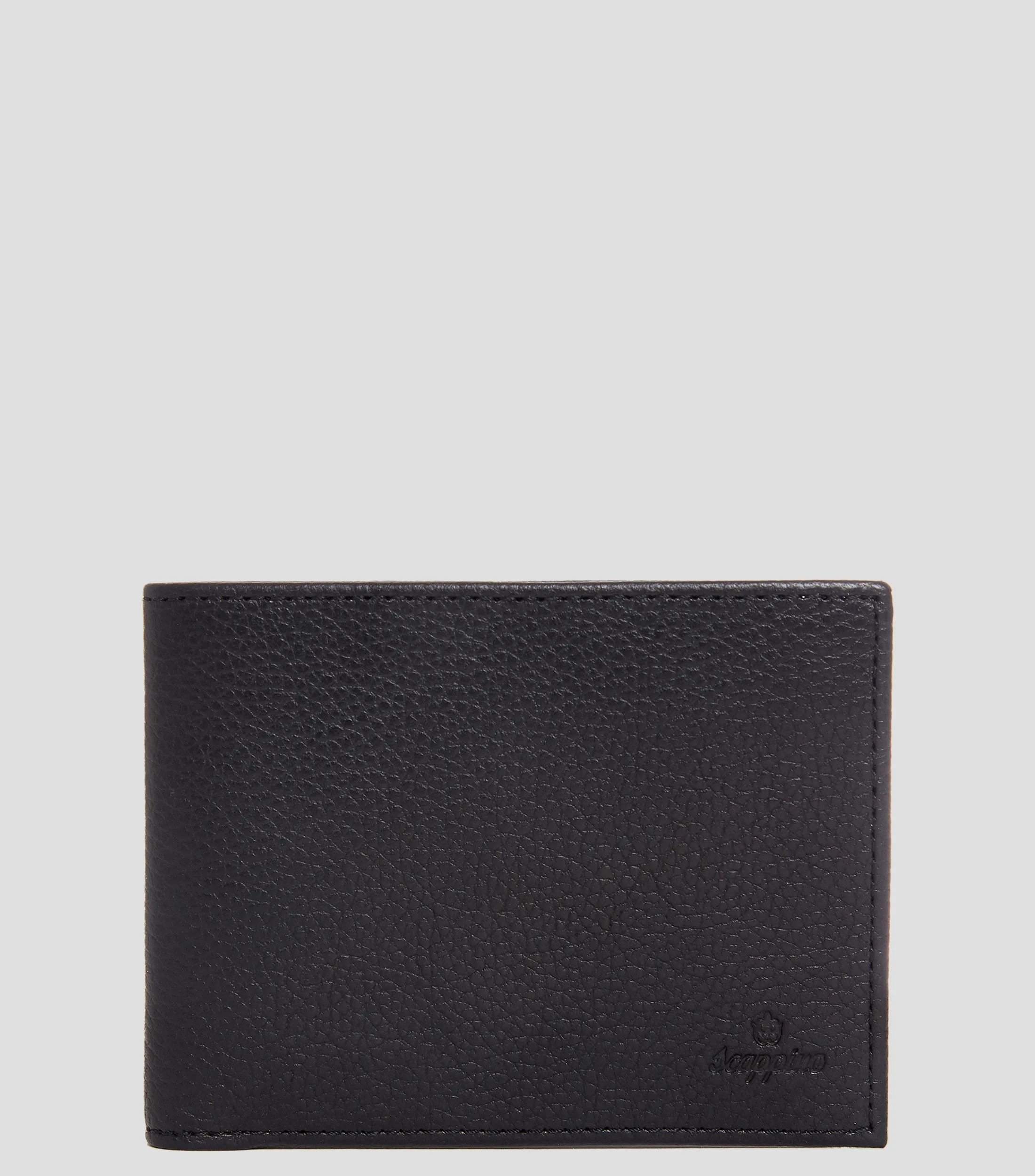 Scappino Cartera bifold en piel con textura Hombre