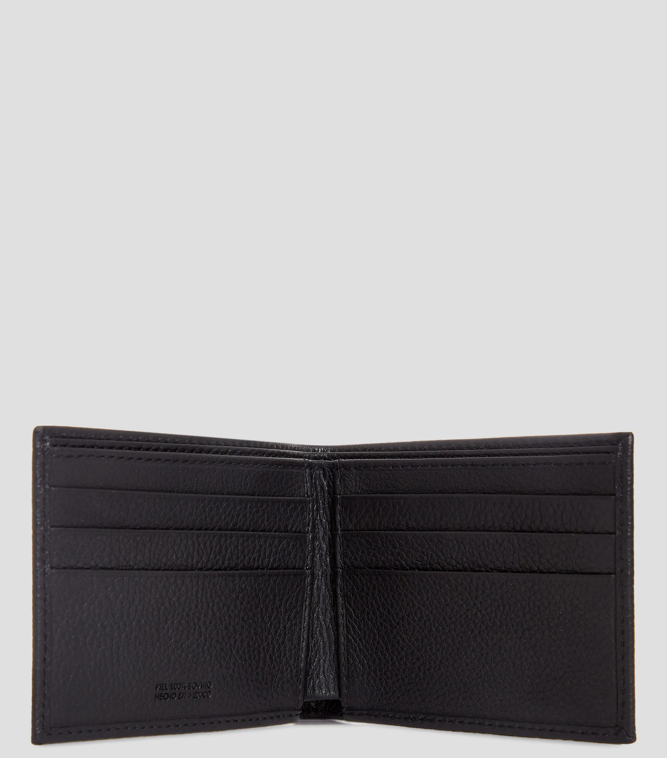 Scappino Cartera bifold en piel con textura Hombre