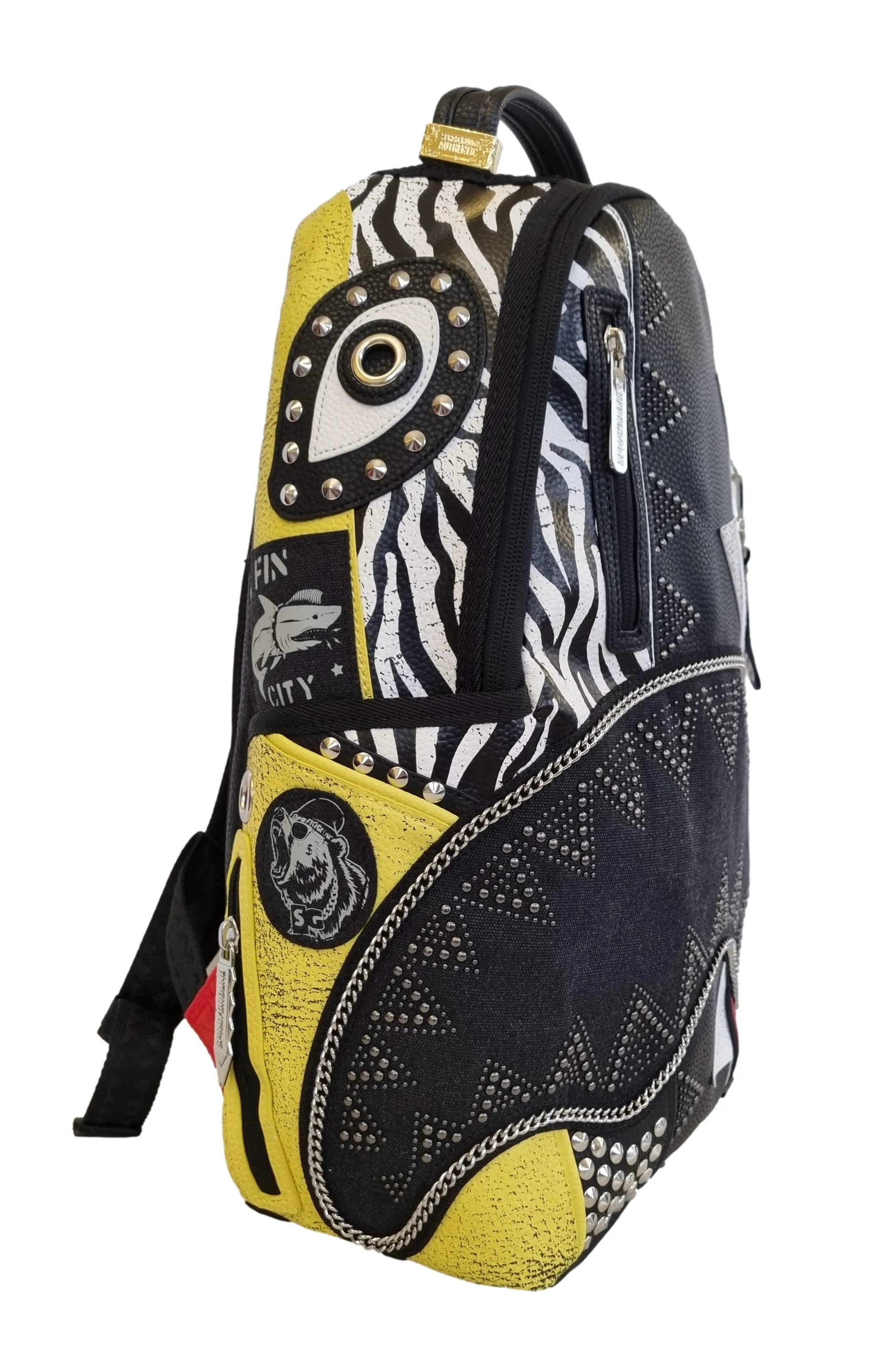 SPRAYGROUND mochila 910B6135NSZ punk rock tiburones negro