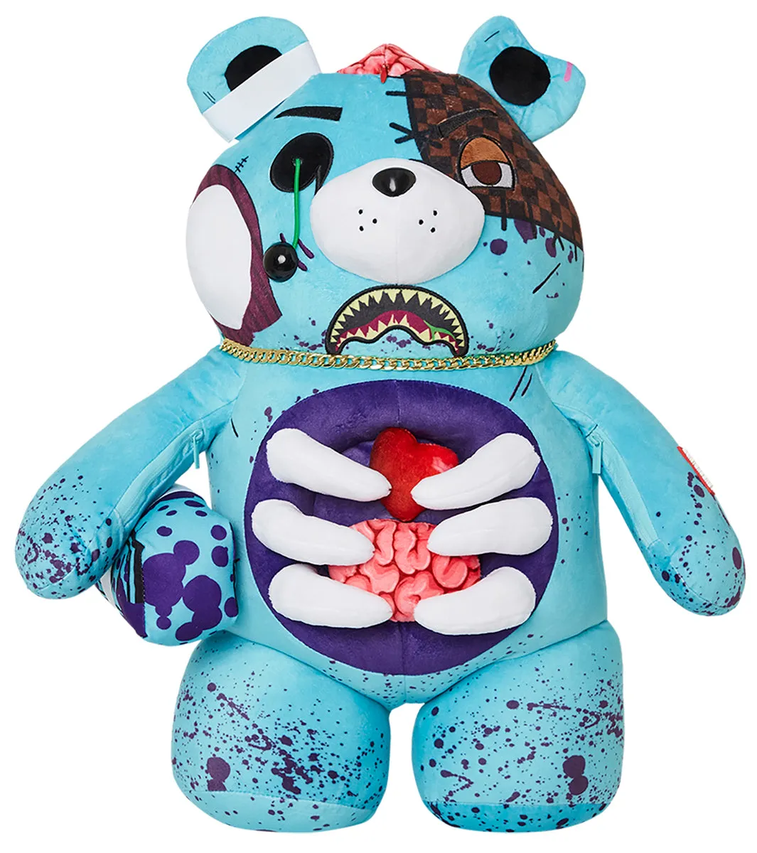 Sprayground Money Bear 12 Chainz Bear Backpack In Lime Green