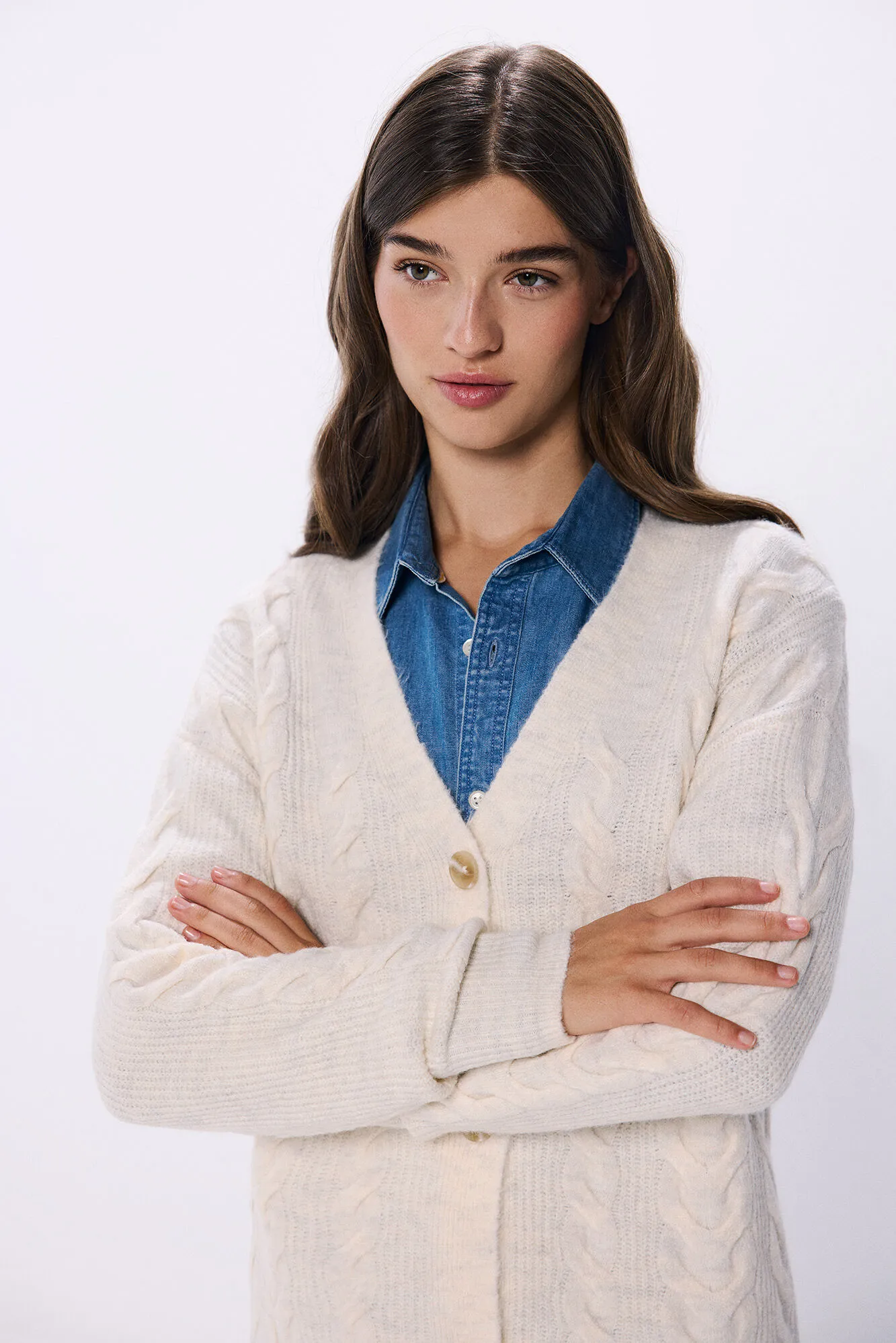 Springfield Cardigan cable knit