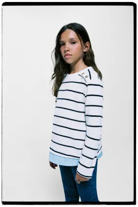 Springfield Kids Jersey raya marinera niña