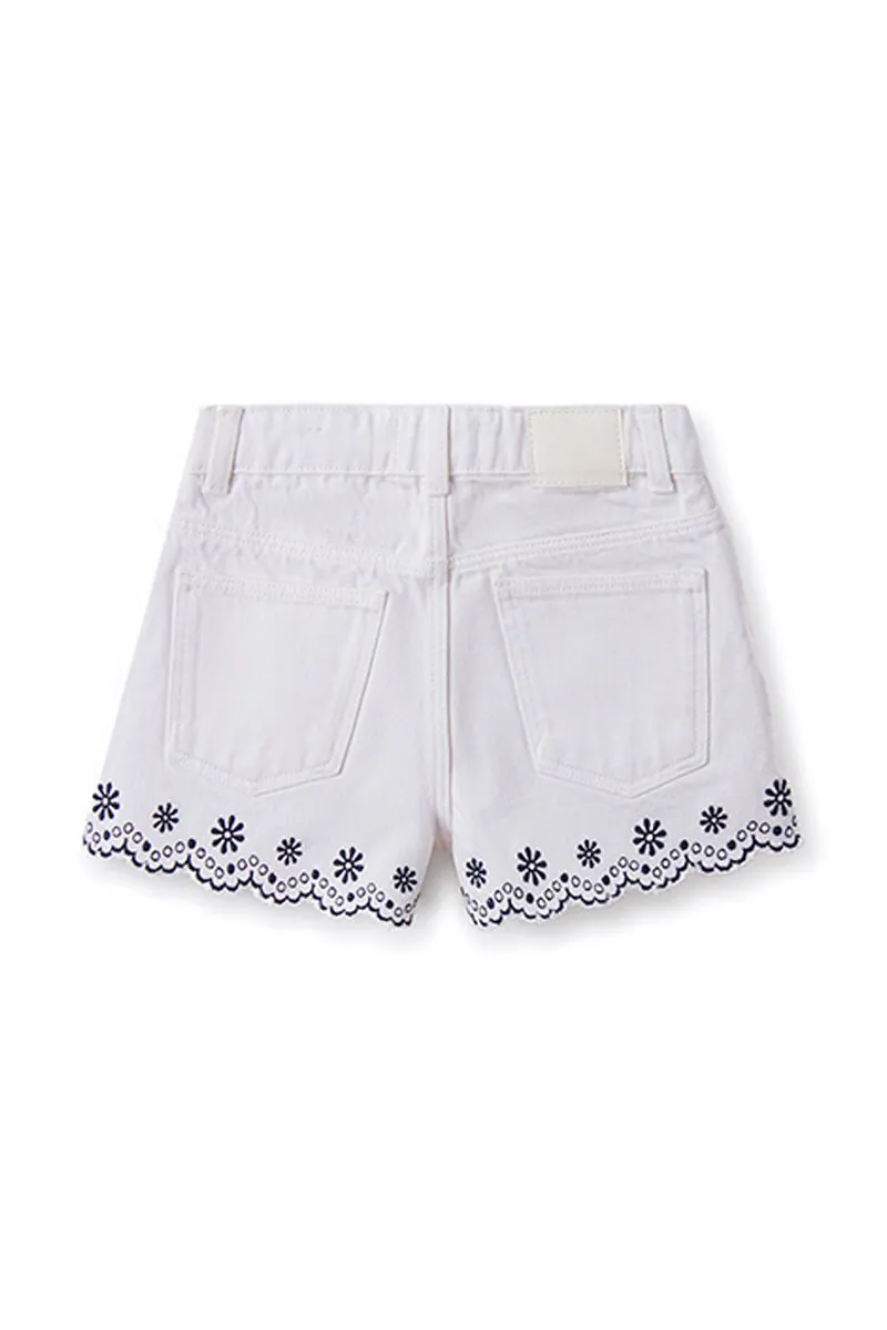 Springfield Kids Short denim bordado niña